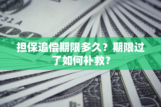 济南担保追偿期限多久？期限过了如何补救？