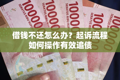 济南借钱不还怎么办？起诉流程如何操作有效追债