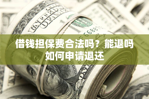 济南借钱担保费合法吗？能退吗如何申请退还