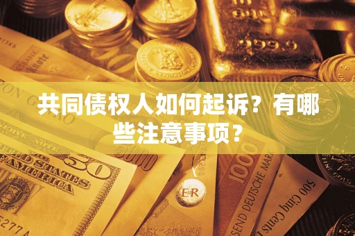 济南共同债权人如何起诉？有哪些注意事项？